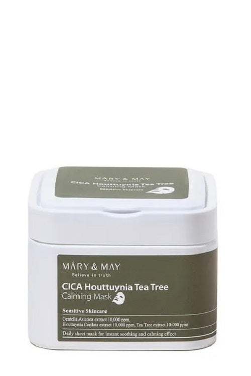 MARY&MAY CICA Houttuynia Tea Tree Calming Mask (30 sheet masks)